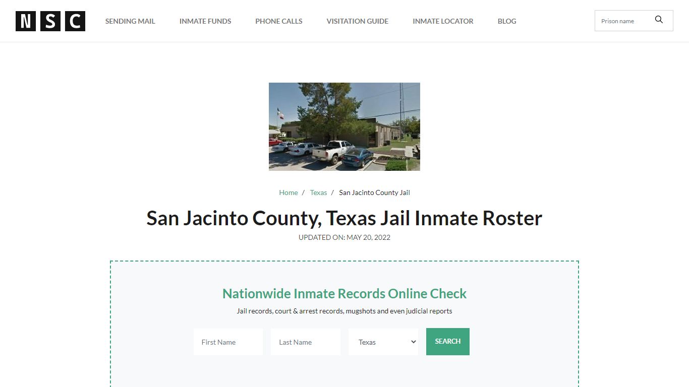 San Jacinto County, Texas Jail Inmate List