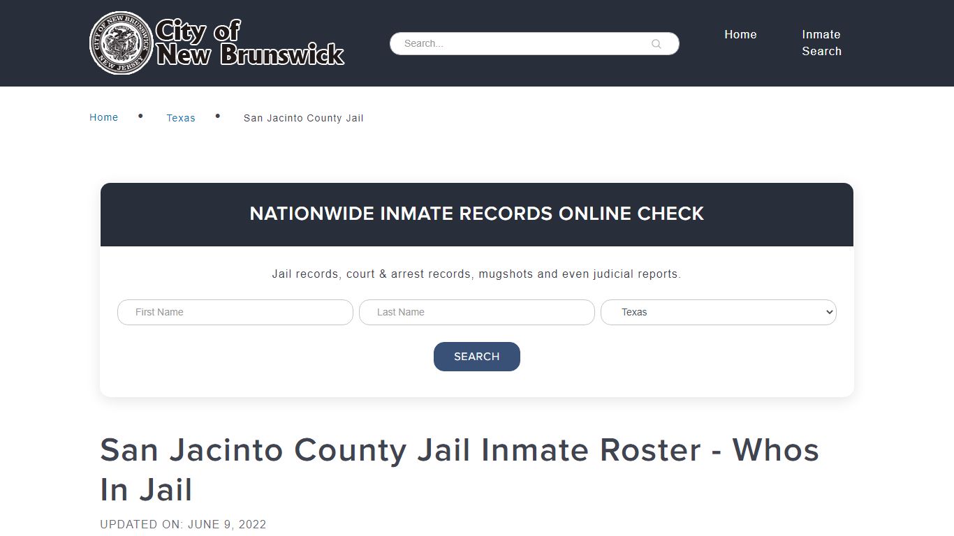 San Jacinto County Jail Inmate Roster - Whos In Jail